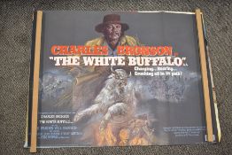 Four genuine movie quad poster for Charles Bronson White Buffalo, Supersnooper / Sinbad, Chariots of