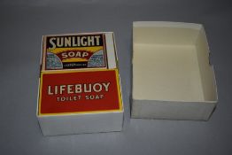 A genuine vintage Sunlight Soap advertising packet with original contents.