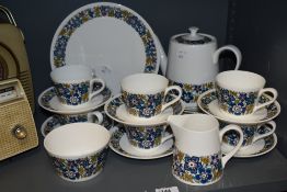 A collection of Royal Tuscan 'Nocturne' pattern tea wares.