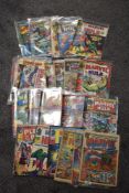 A selection of mainly 1970's The Mighty World of Marvel comics