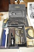 A selection of vintage engineers tools, calipers, Moore & Wright precision equipment