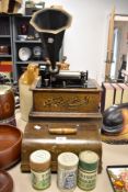 A late Victorian Edison Standard Phonograph wax cylinder player in very fine condition, with