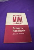 A Morris Minor Mini Drivers handbook, 1966 dated.