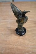A vintage stork or heron radiator cap/ bonnet mascot, around 1920s/30s.