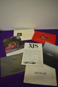 A collection of Jaguar specifications and ephemera, to include; XJ-S, XJ and 4.2 E type.
