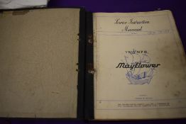A service instruction manual for the Triumph Mayflower, First issue and a Triumph Mayflower