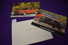 A selection of Lancia ephemera, including the Gamma Berlina and Gama Gran Turismo specifications