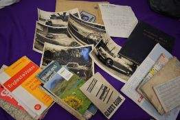 A mixed lot of ephemera, maps and photographs.