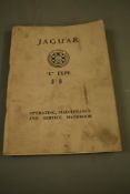 A Jaguar E type 3.8 operating, maintenance and service handbook.