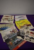 A collection of ephemera and specifications, of Austin interest, to include; Gipsy 4x4, mini saloon,