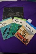 Three Pearson's illustrated car servicing series books for; Ford Capri, Ford Anglia 105E and Ford