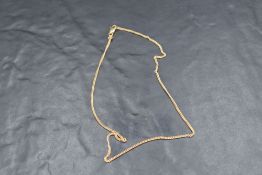 A 9ct gold curb chain, approx 16' & 3.3g
