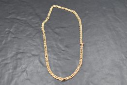 A 9ct gold fancy link chain, approx 18' & 10.8g