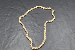 A 9ct gold rope chain, approx 18' & approx 9g