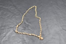 A 9ct gold belcher link chain, approx 18' & 6.8g