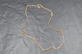 A 9ct gold belcher chain, approx 20' & 2.6g
