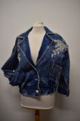 A 1980s embellished denim jacket, having Tarado label.