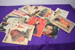 A selection of vintage magazines and ephemera, of fashion interest, including Mode Du Jour, Elle and