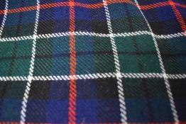 A large piece of tartan wool.
