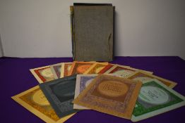 A collection of early to mid century ephemera, including lesson plans for glove making, leather