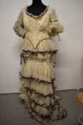 A 1930s/40s tulle costume, for study, repair or pattern, purported to have been used in the