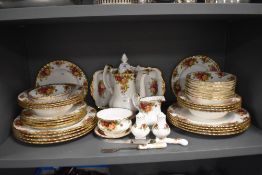 A good collection of Royal Albert 'Old Country Roses', bowls, dinner plates, coffee pot etc