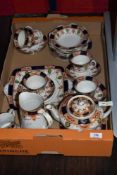 An early 20th century Burgess Brothers Imari pattern part tea service.
