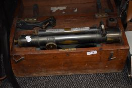 An early 20th century C. Baker 244 high Holborn London 3693 surveyors theodolite in original