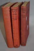A trio of books; Biggles flies East, Biggles hunts big game and Biggles second case.