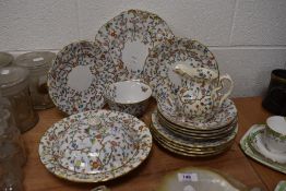 An early 20th century Spode Chintz pattern part dinner service.
