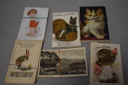 A selection of vintage postcards, Mabel Lucie Atwell, special occasion, novelty and travel