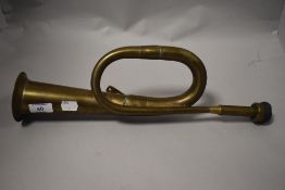 A small brass horn, AF.