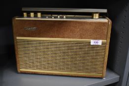 A mid century Hacker radio having suede finish, untested.