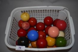 A quantity of Pool and Snooker balls.