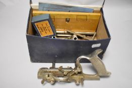 A vintage Record combination plane in box, with instructions.