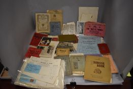 A collection of vintage and antique ephemera, of religious, novelty, railway and local interest