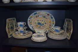 A collection of Masons Ironstone in the Regency pattern, included are platters, plates, gravy boat