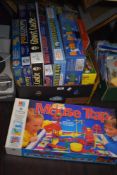 A selection of mixed board games.