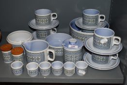 A selection of Hornsea pottery 'Tapestry' table ware, egg cups, bowls, jug etc to be included.