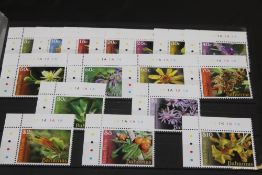 BAHAMAS 2019, NATIVE PLANTS DEFINITIVES, SET OF 16, ALL CORNER MARGINALS MNH Beautiful unmounted