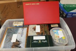 CIGARETTE CARDS, PLUS SOME TRADE CARDS, LARGE COLLECTION IN TUB SEVERAL THOUSAND, VARIOUS BRANDS