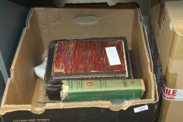 BOX WITH VINTAGE COLLECTIONS, LITERATURE, PACKETS ETC Fruit box with couple of vintage collections