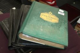 STAMP COLLECTION IN 4 ALBUMS, WITH 3 BEING THEMATICAL, + WORLD COLLN IN CENTURION ALBUM 3 Springback