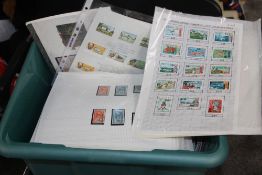 CAYMAN ISLANDS & WORLD STAMPS IN TUB, ALL ERAS, MINT AND USED Tub with modern Cayman Islands