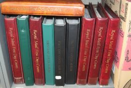 GB 1982-2018 LARGE FIRST DAY COVER COLLECTION IN 10 VOLUMES, 600+ COVERS Wonderful looking GB