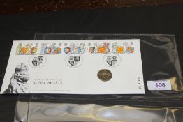 GB 1998 ORDER OF THE GARDER/BEASTS NUMISMATIC FDC (SG RMC14) Royal Beasts, order of the garter issue