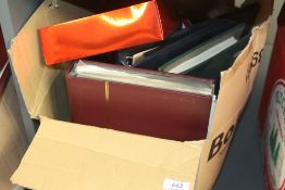 WORLD STAMPS IN BOX, VARIOUS COLLECTIONS AND BOX OF LOOSE ETC Box with various collections,