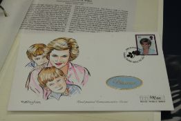GB, 2001 SET OF 5 HANDPAINTED BY C ELLINGHAM COVERS FOR PRINCESS OF WALES 40th ANNIVERSARY Limited