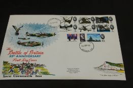 GB 1965 BATTLE OF BRITAIN ILL FDC, WITH BIGGIN HILL/WESTERHAM RING CANCELS Fine illustrated first