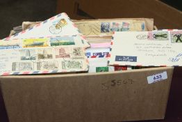 BOX OF FDC's & POSTAL HISTORY COVERS, MID TO MODErN ERA Box with mix of commercially used covers,
